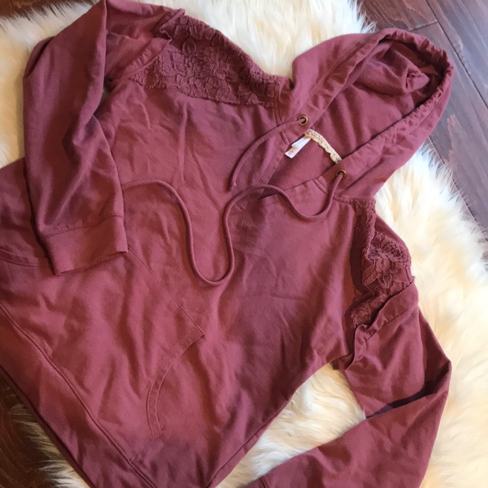 Dusty rose colored hoodie